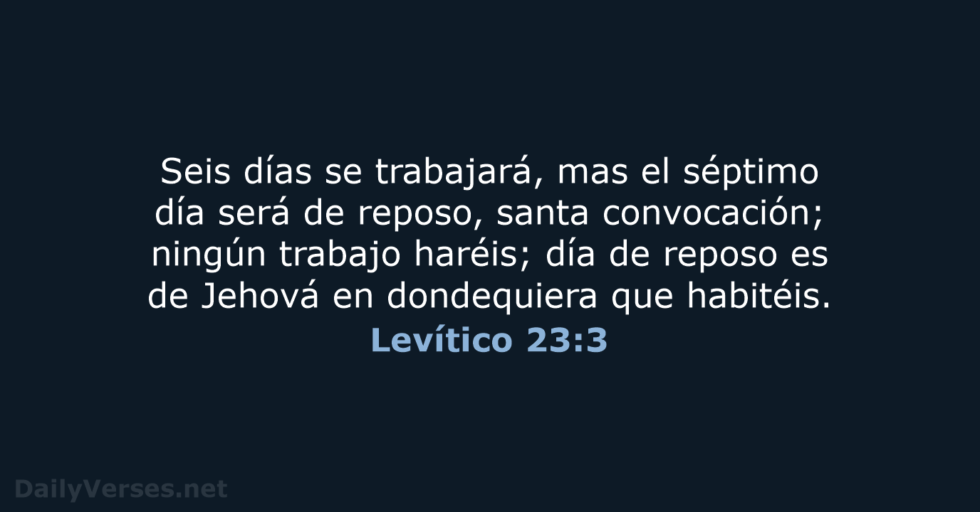 Levítico 23:3 - RVR60