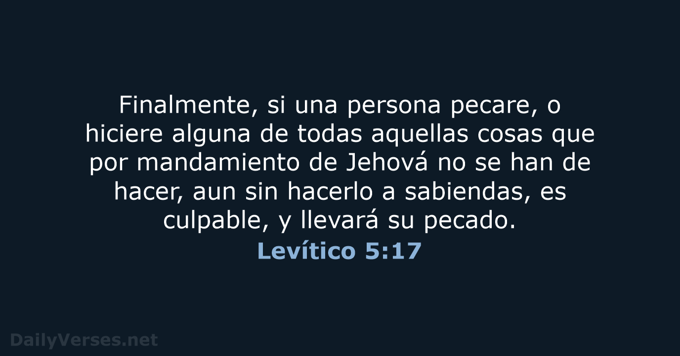 Levítico 5:17 - RVR60