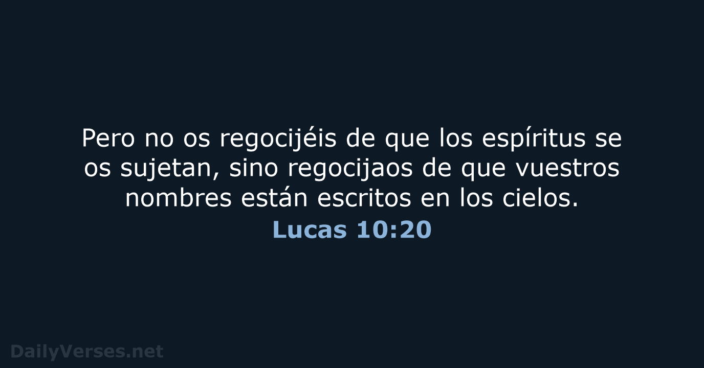 Lucas 10:20 - RVR60