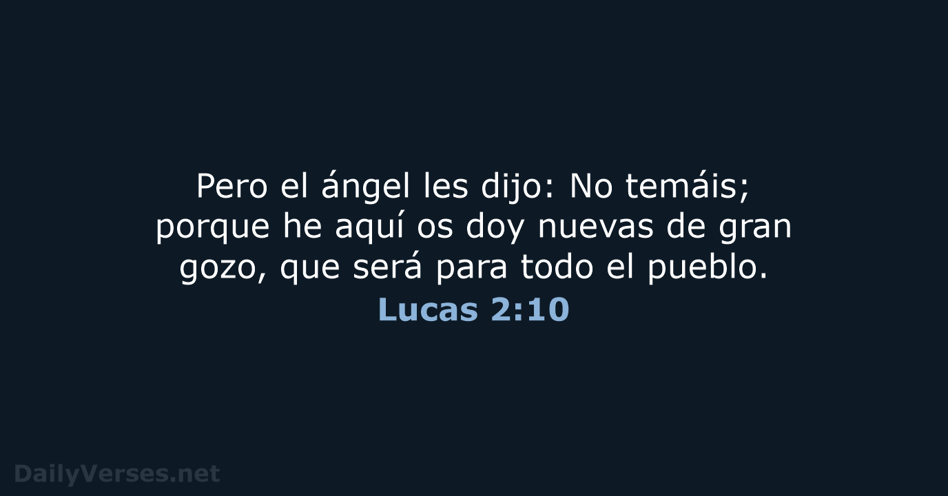 Lucas 2:10 - RVR60