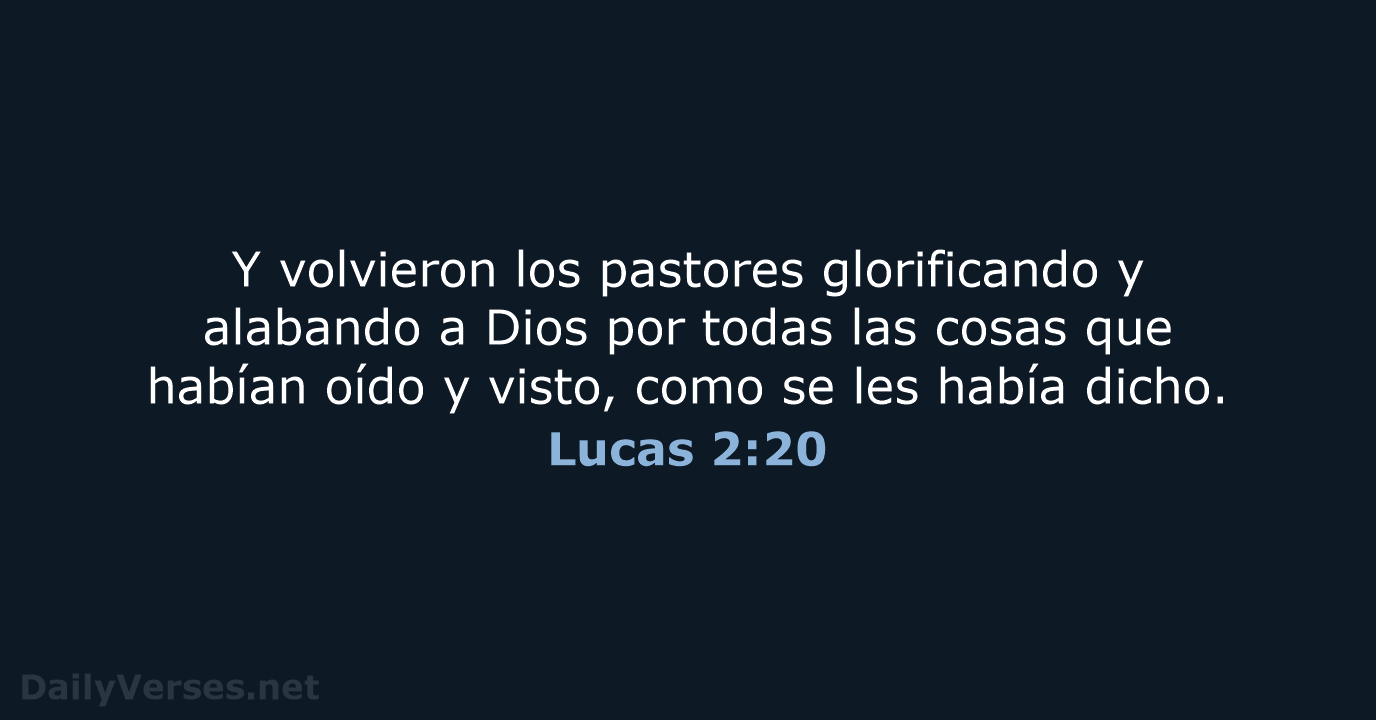 Lucas 2:20 - RVR60