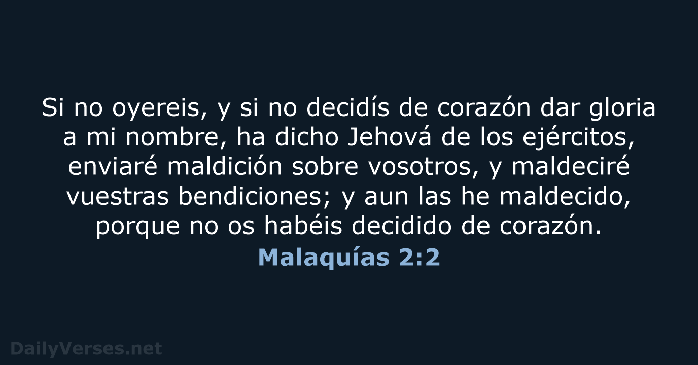 Malaquías 2:2 - RVR60