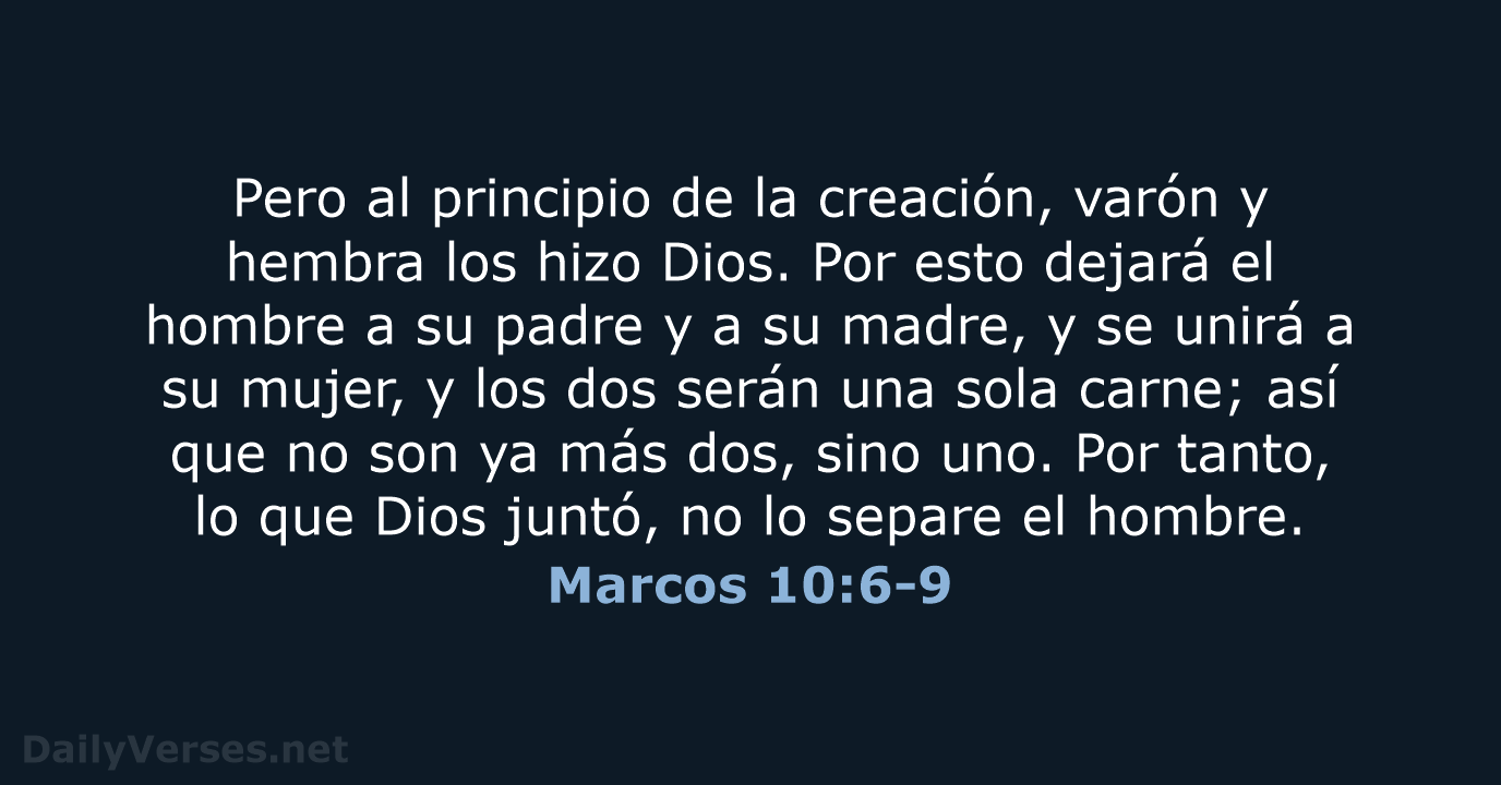 Marcos 10:6-9 - RVR60