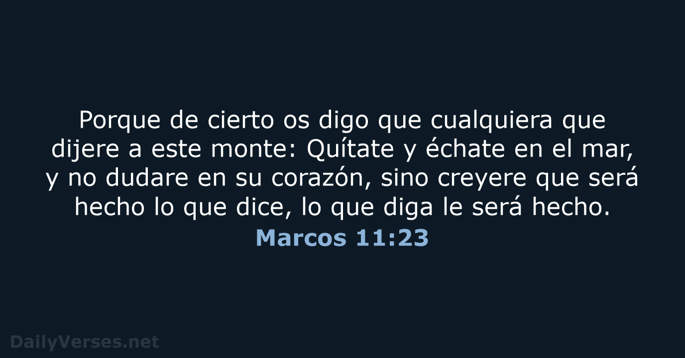 Marcos 11:23 - RVR60