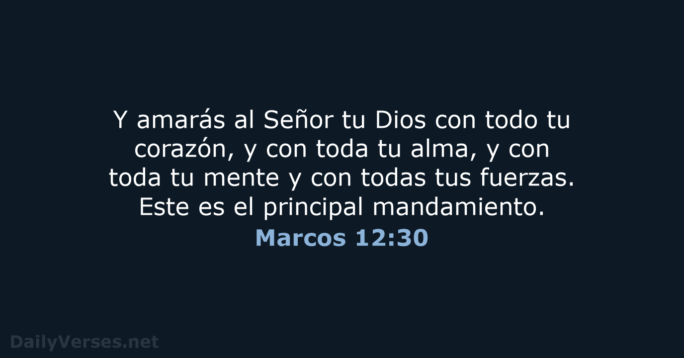 Marcos 12:30 - RVR60