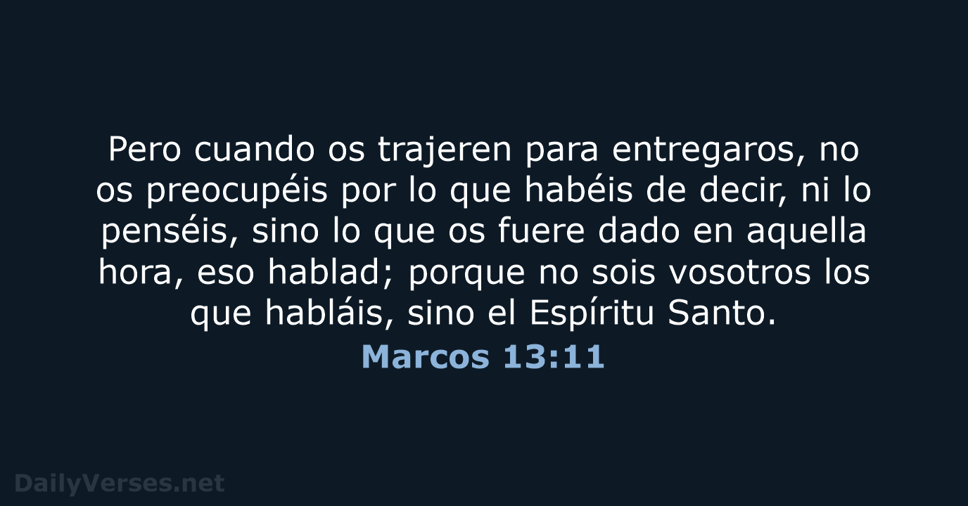 Marcos 13:11 - RVR60