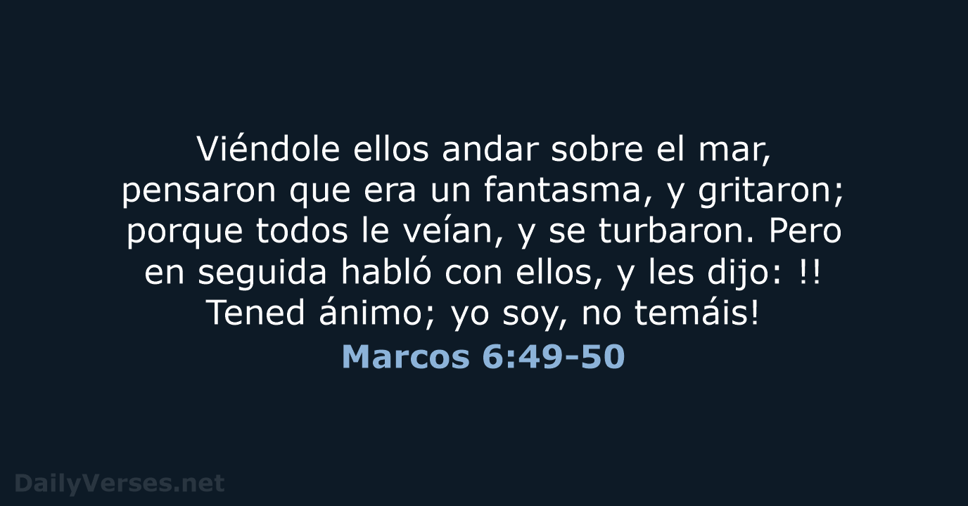 Marcos 6:49-50 - RVR60