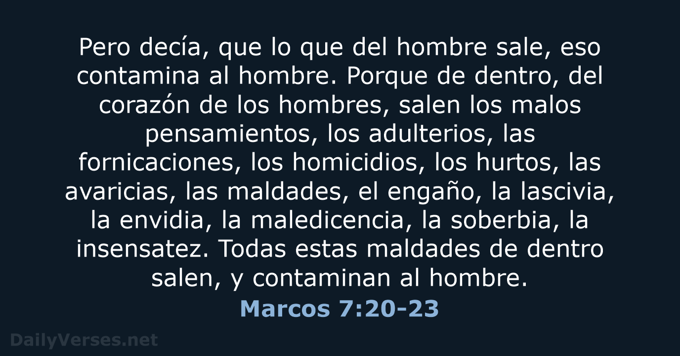 Marcos 7:20-23 - RVR60