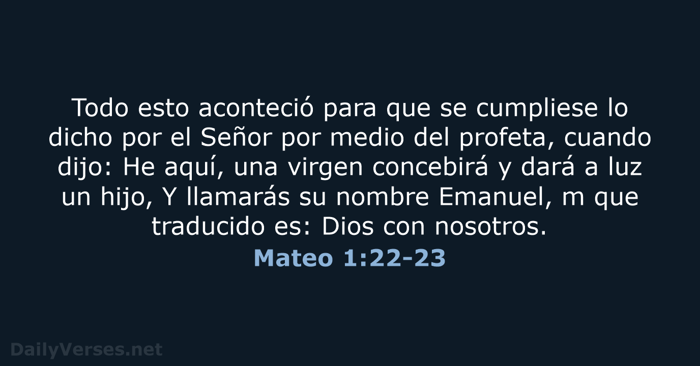 Mateo 1:22-23 - RVR60