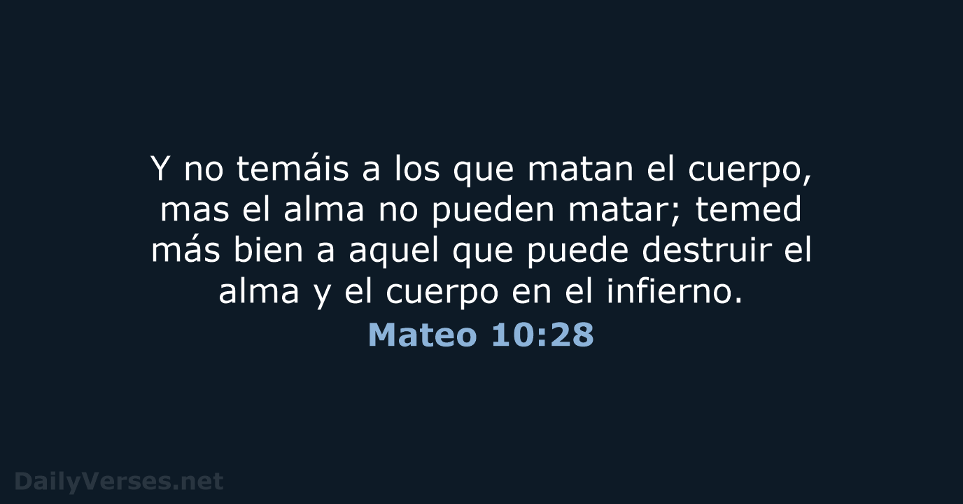 Mateo 10:28 - RVR60
