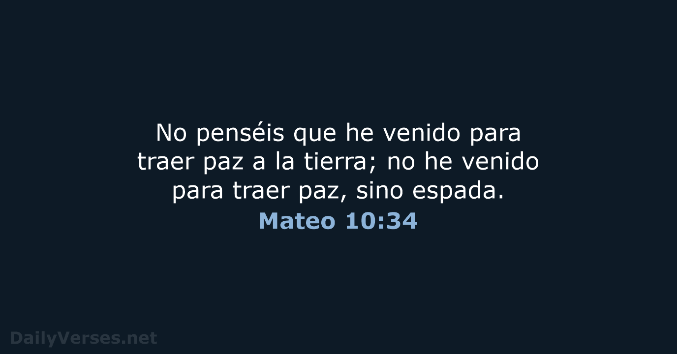 Mateo 10:34 - RVR60