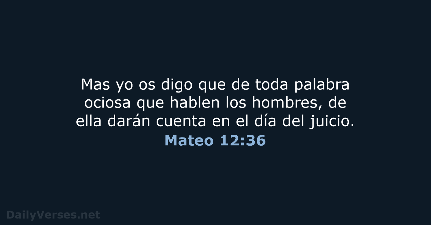 Mateo 12:36 - RVR60