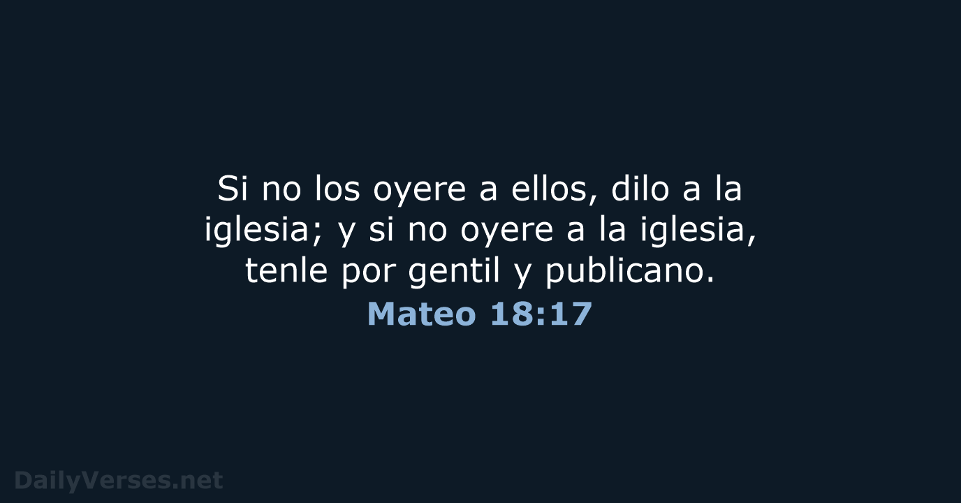 Mateo 18:17 - RVR60