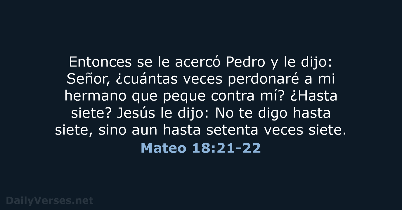Mateo 18:21-22 - RVR60