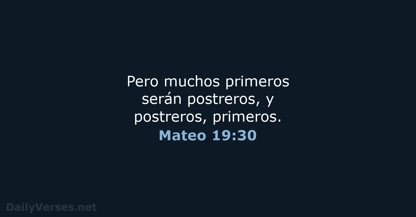 Mateo 19:30 - RVR60