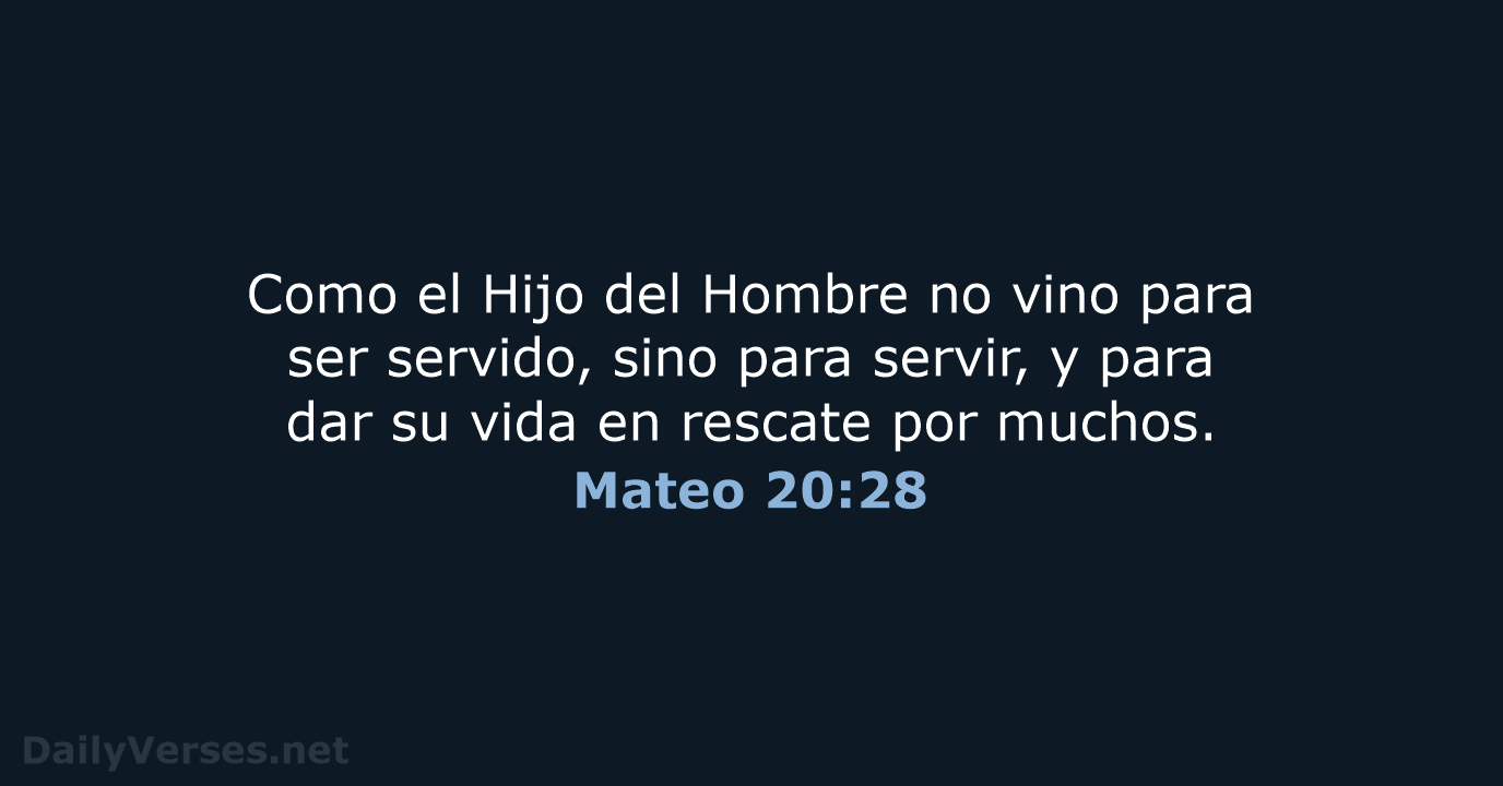Mateo 20:28 - RVR60
