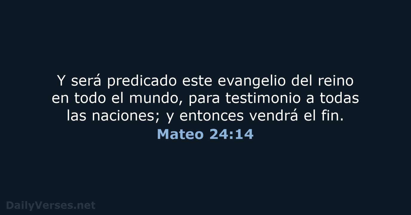 Mateo 24:14 - RVR60