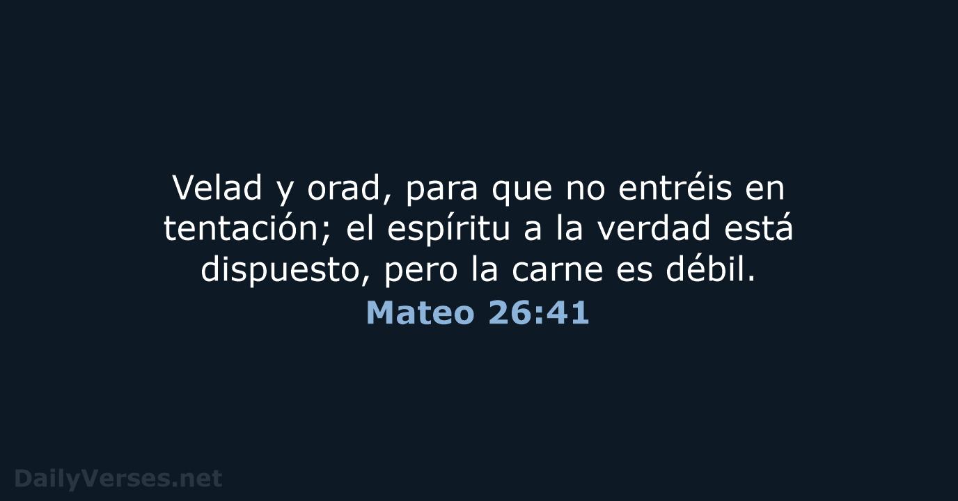 Mateo 26:41 - RVR60