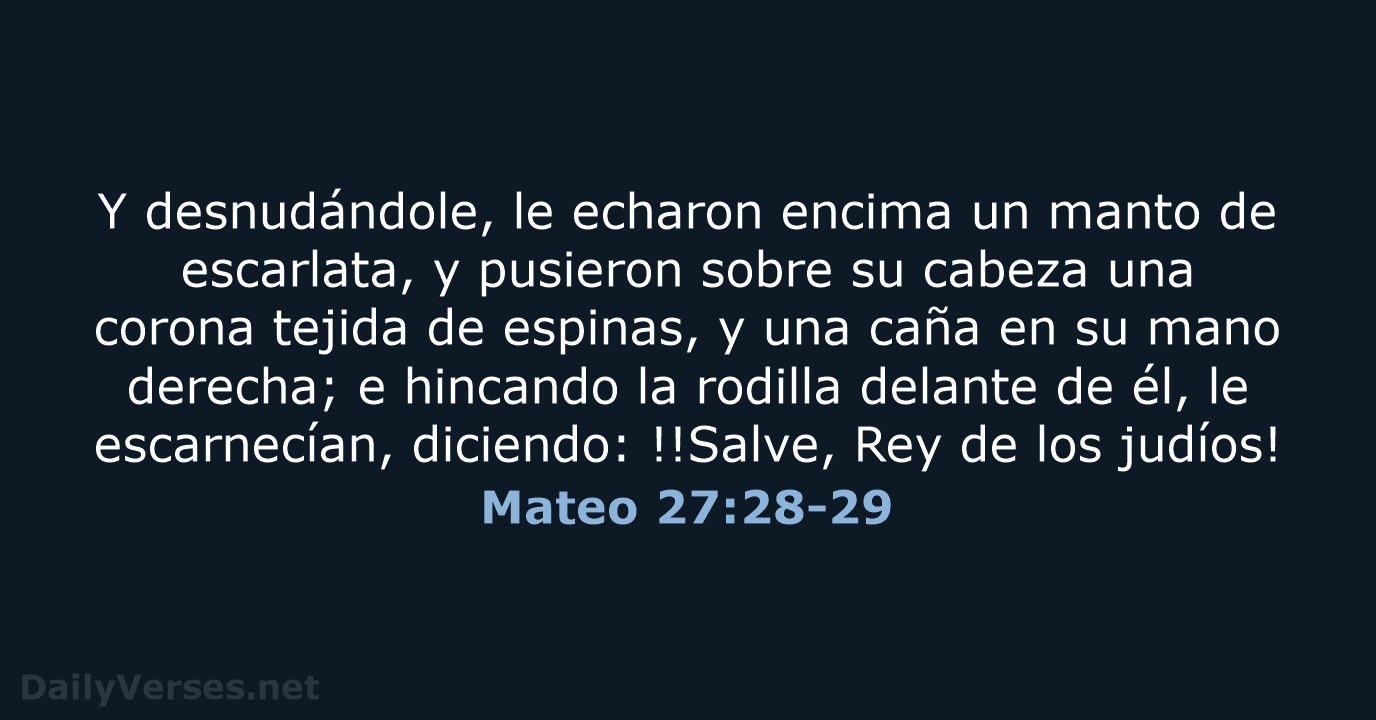 Mateo 27:28-29 - RVR60