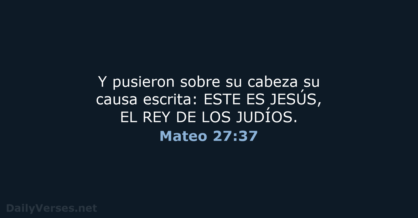 Mateo 27:37 - RVR60