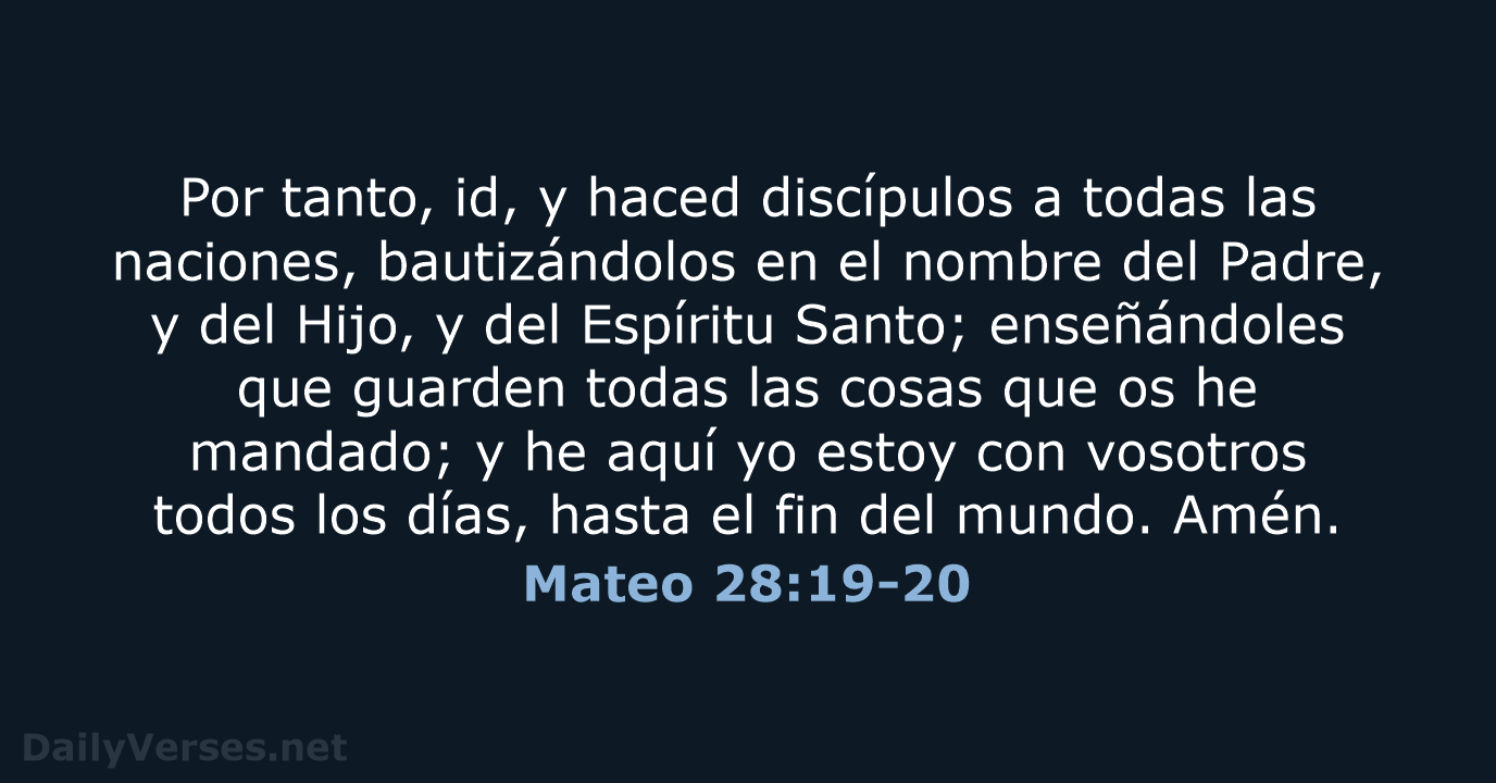 Mateo 28:19-20 - RVR60