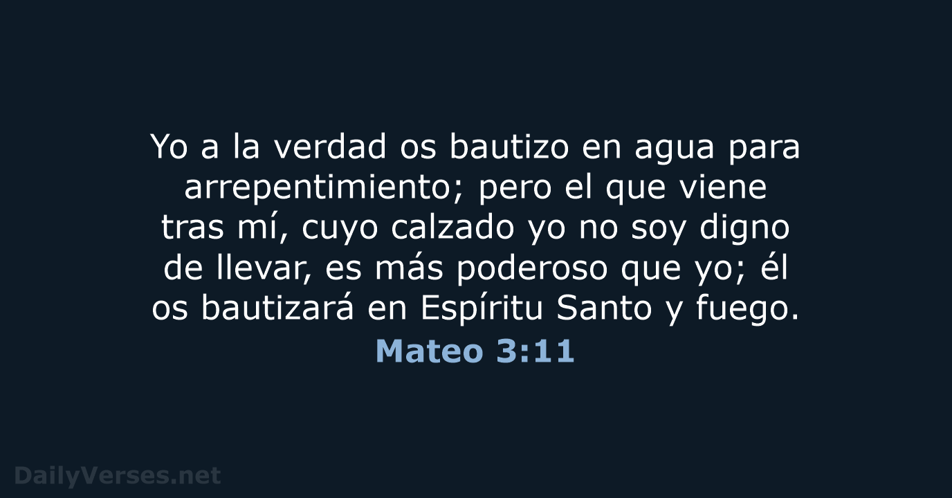 Mateo 3:11 - RVR60