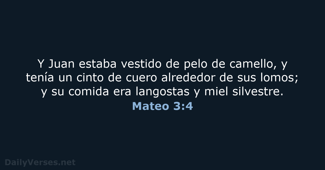 Mateo 3:4 - RVR60