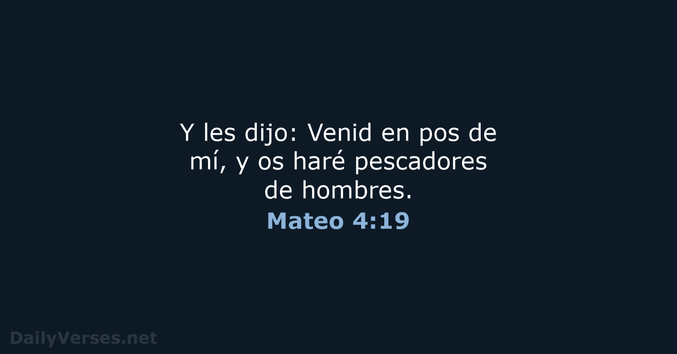 Mateo 4:19 - RVR60