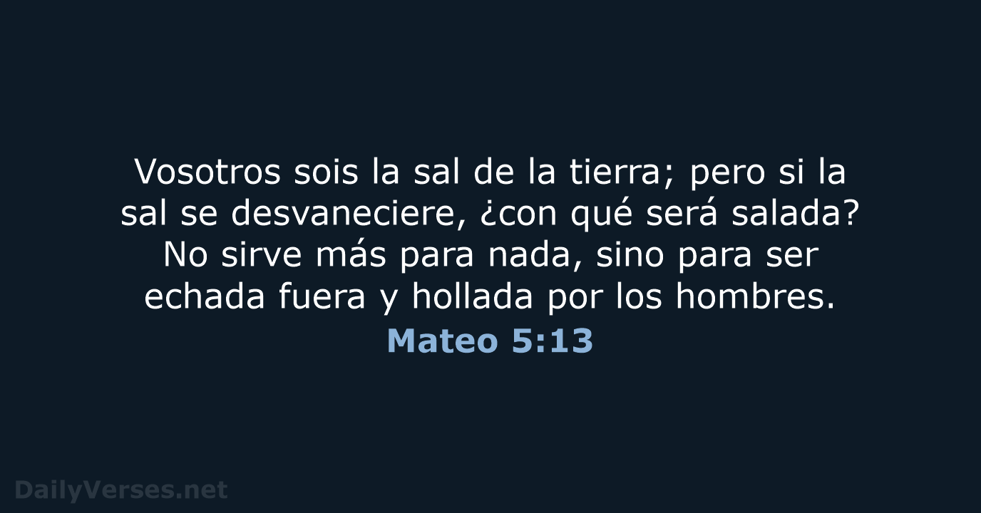 Mateo 5:13 - RVR60