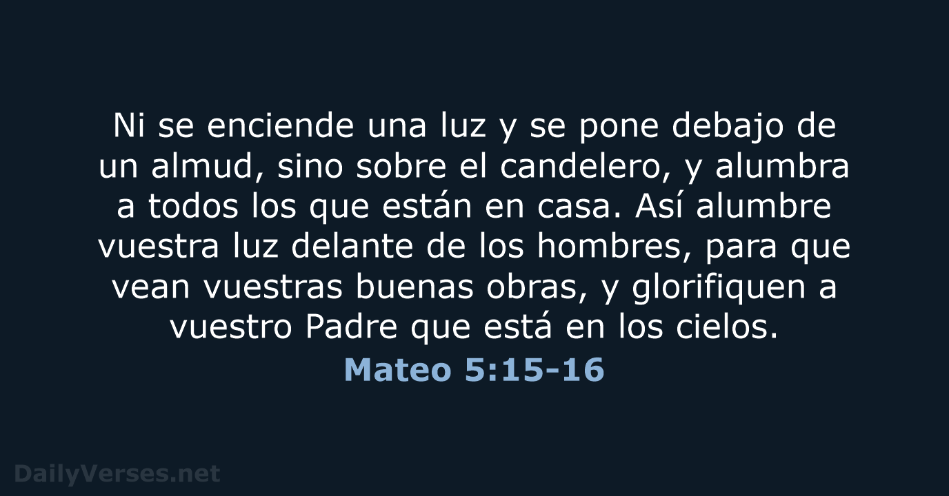 Mateo 5:15-16 - RVR60
