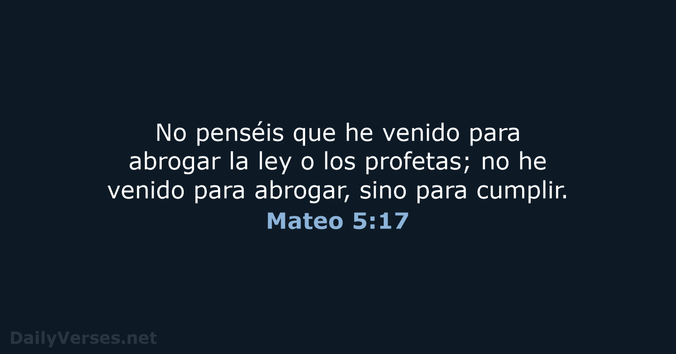 Mateo 5:17 - RVR60