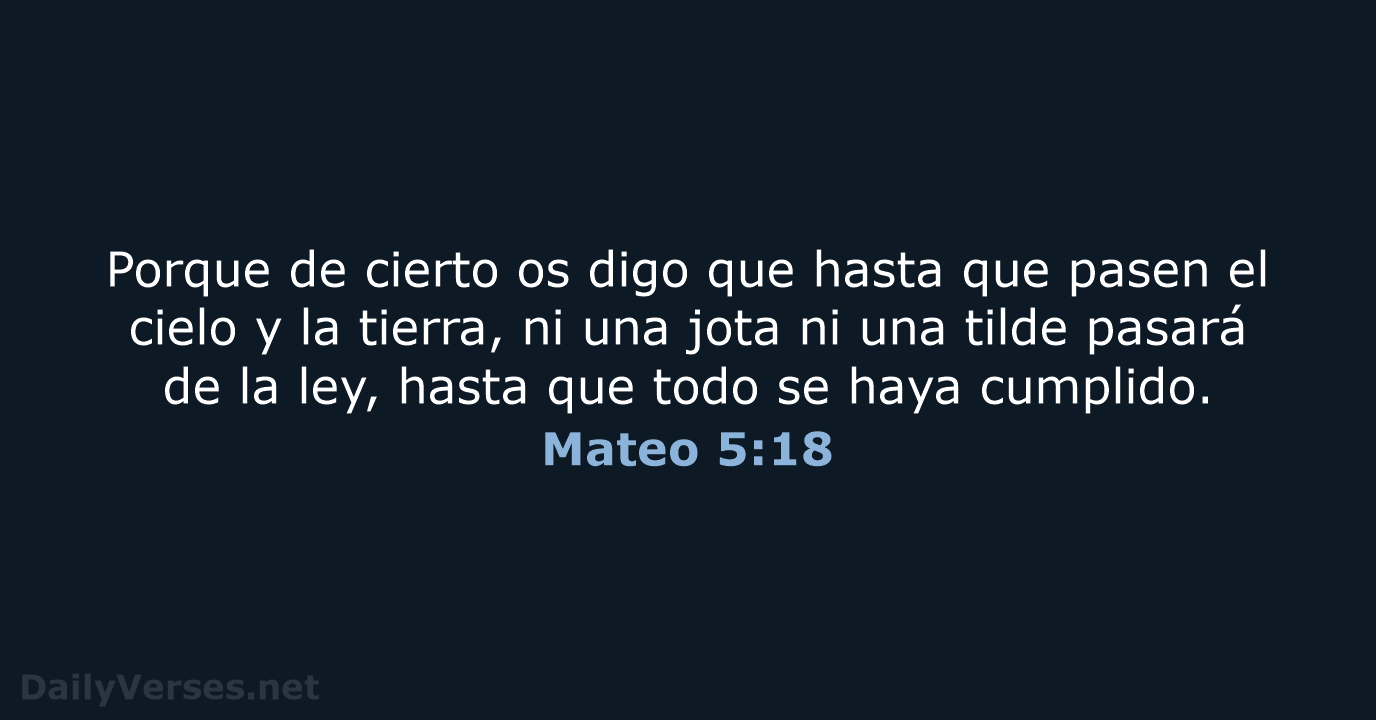 Mateo 5:18 - RVR60