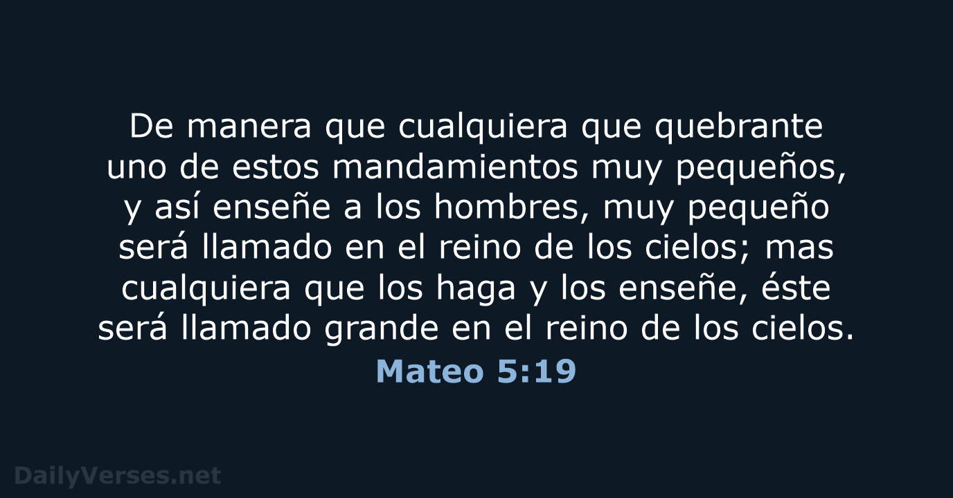 Mateo 5:19 - RVR60