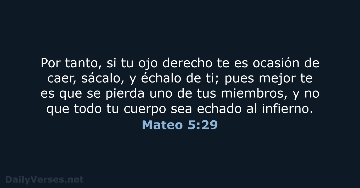 Mateo 5:29 - RVR60