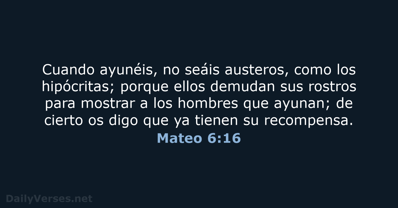 Mateo 6:16 - RVR60
