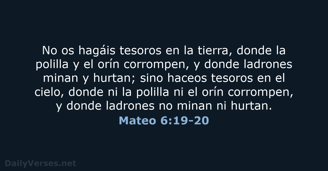 Mateo 6:19-20 - RVR60
