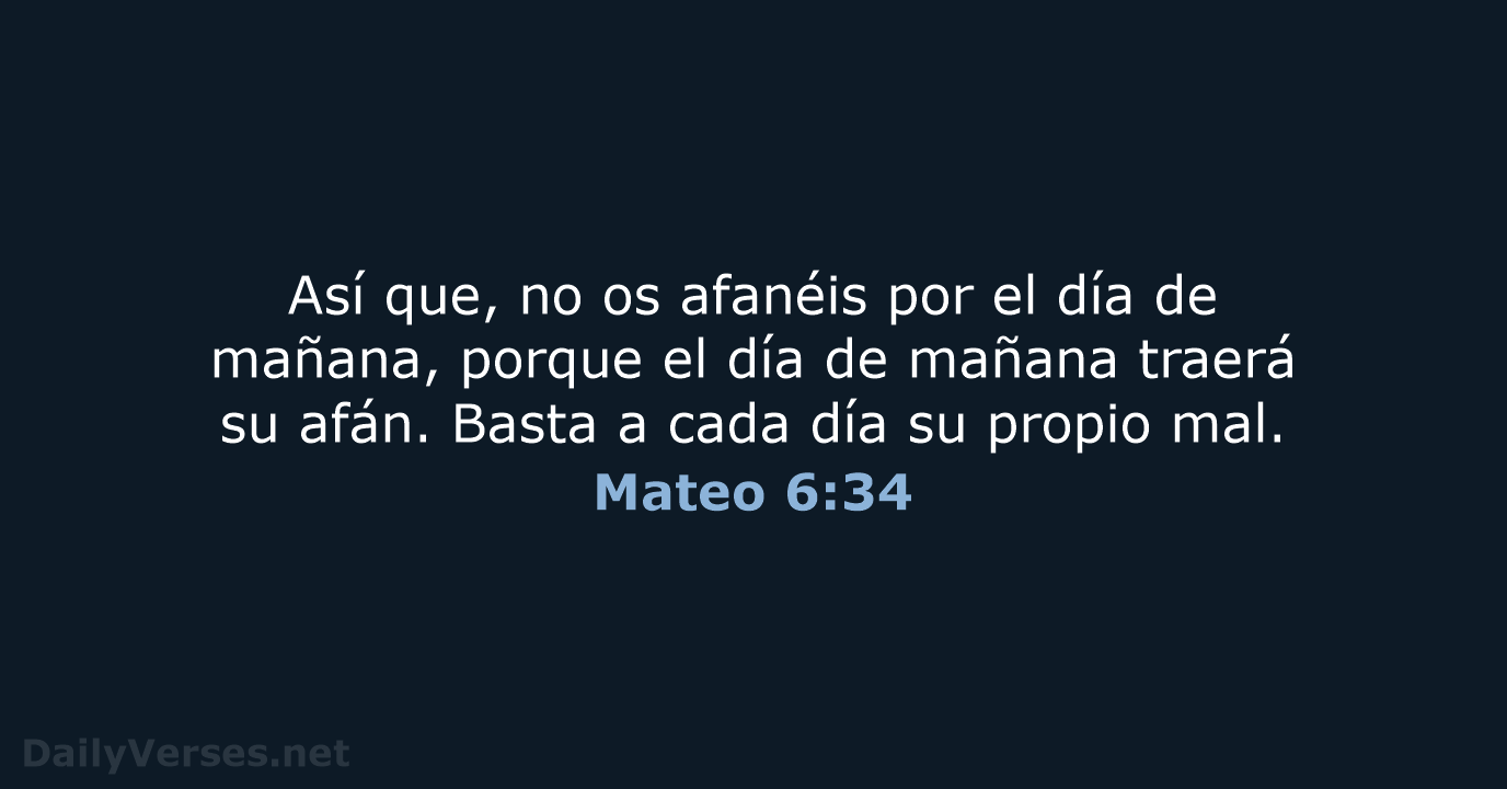 Mateo 6:34 - RVR60