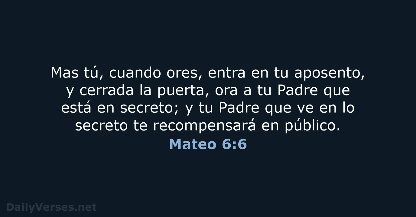 Mateo 6:6 - RVR60