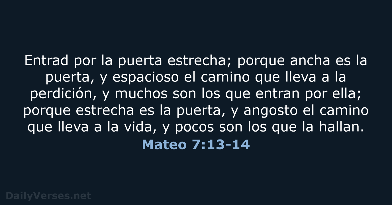 Mateo 7:13-14 - RVR60