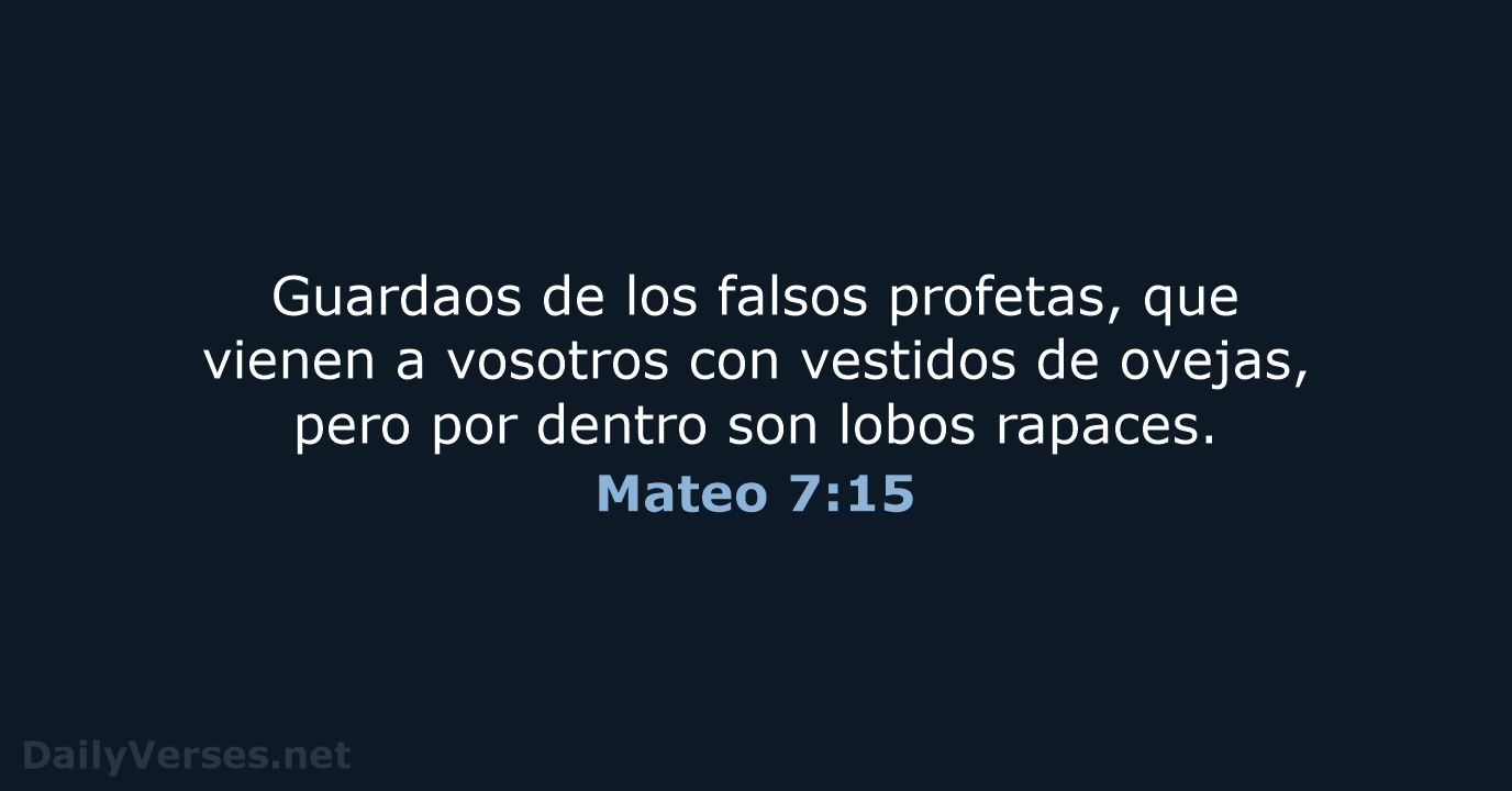 Mateo 7:15 - RVR60