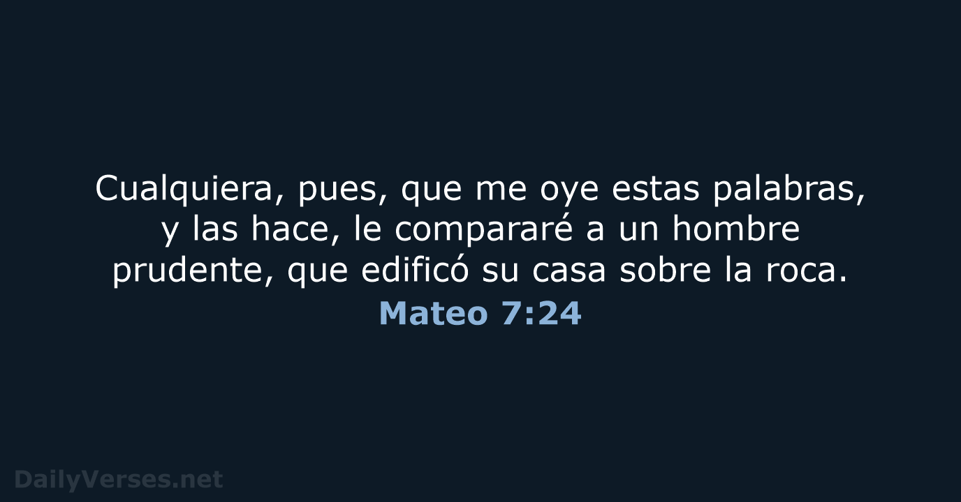 Mateo 7:24 - RVR60