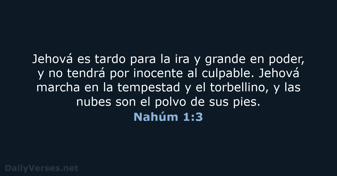 Nahúm 1:3 - RVR60