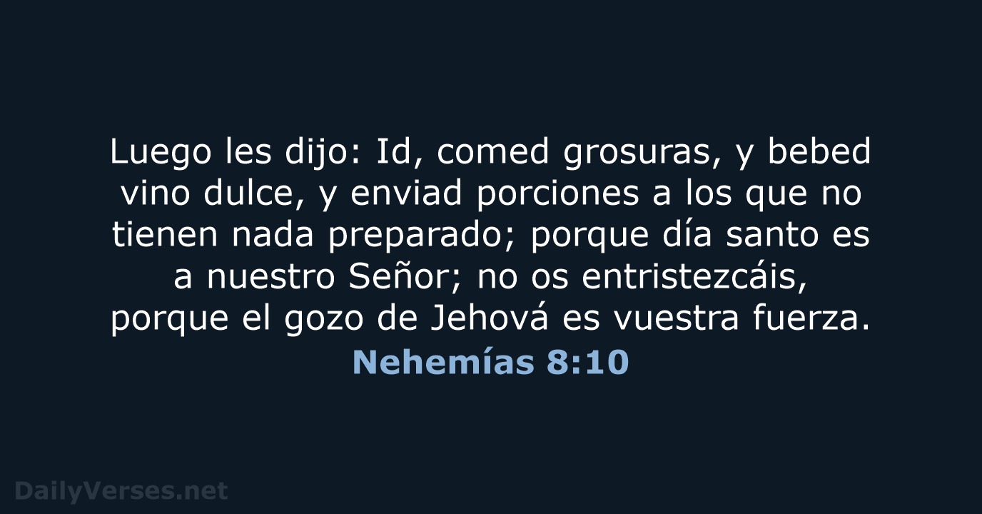 Nehemías 8:10 - RVR60