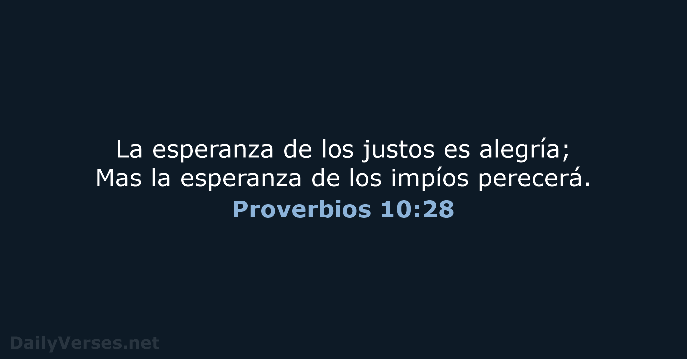 Proverbios 10:28 - RVR60