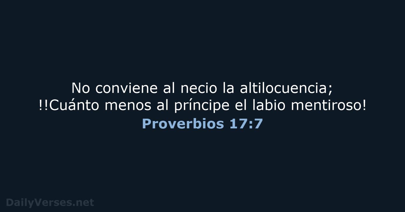 Proverbios 17:7 - RVR60