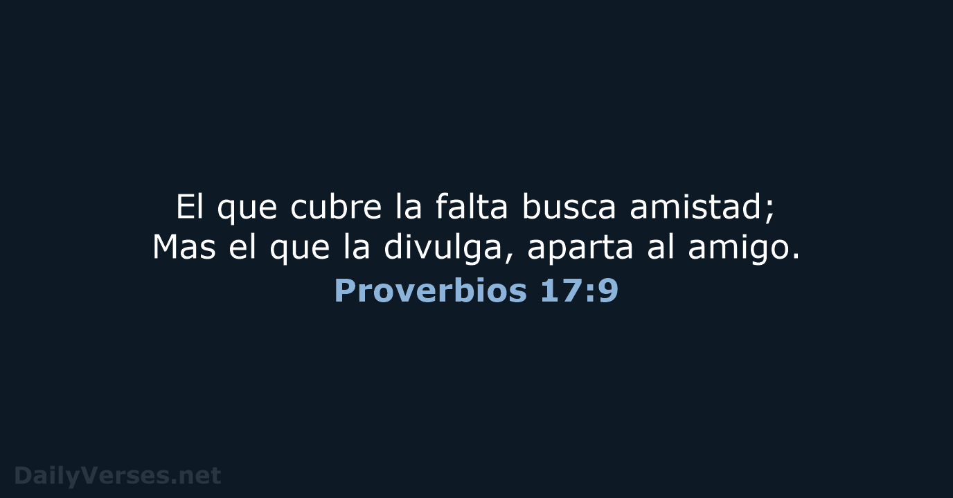 Proverbios 17:9 - RVR60