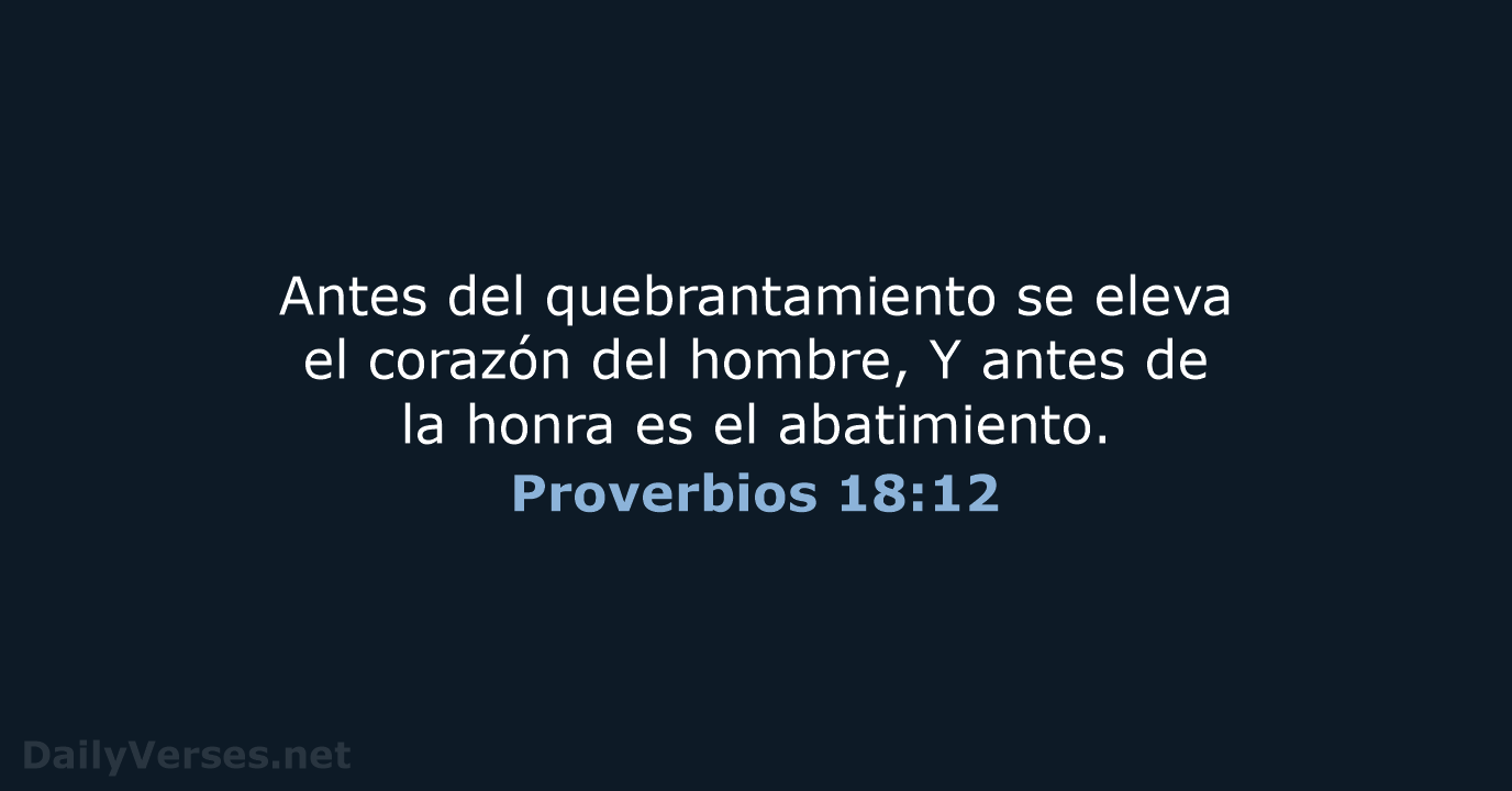 Proverbios 18:12 - RVR60