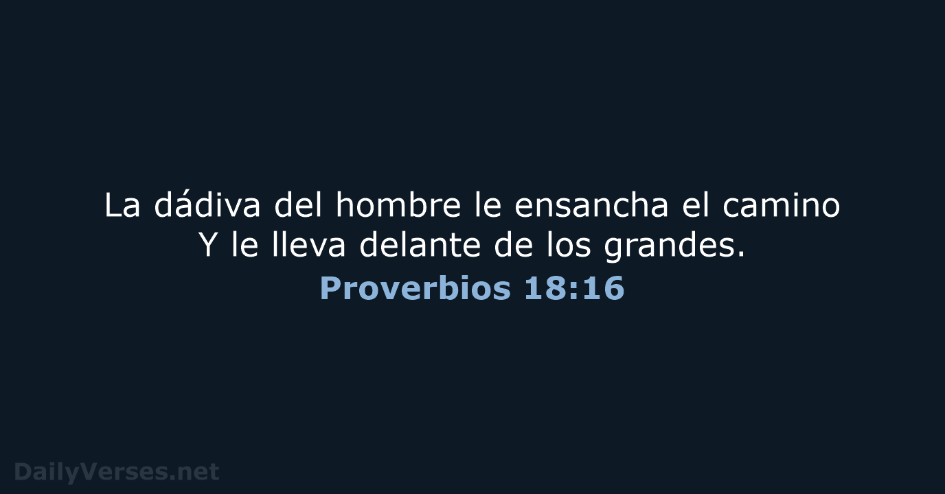 Proverbios 18:16 - RVR60
