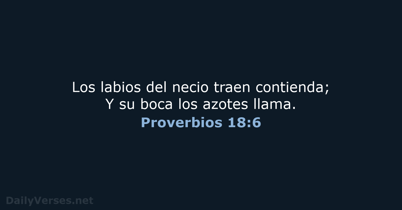 Proverbios 18:6 - RVR60