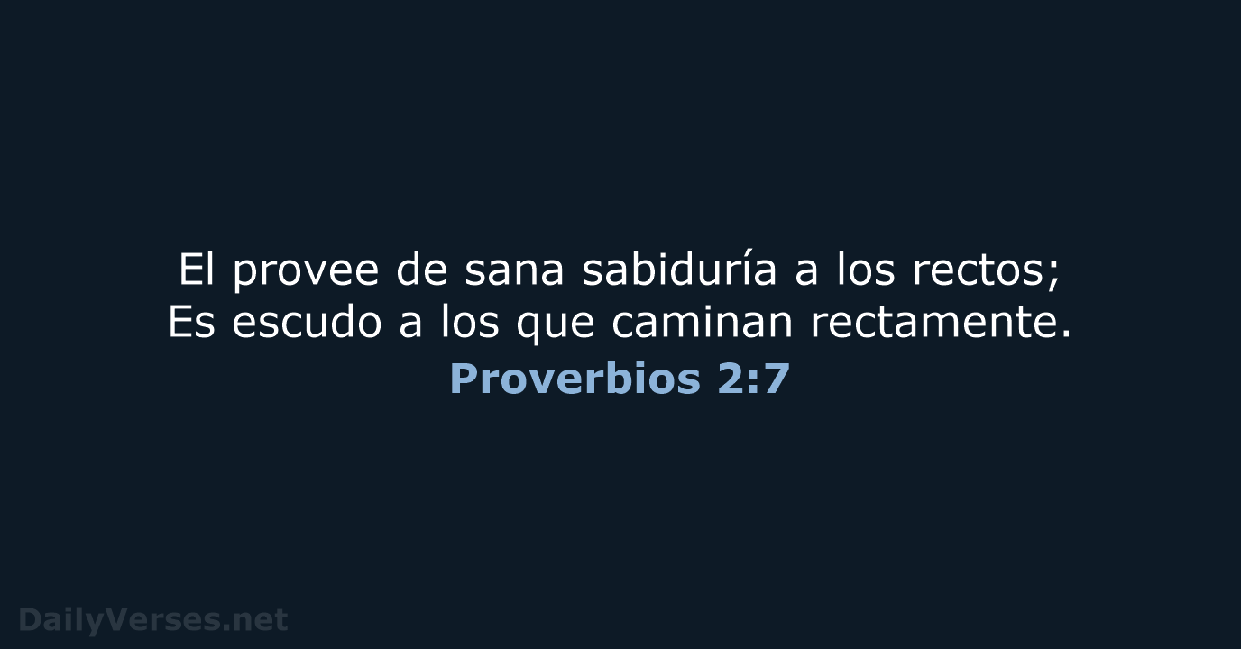 Proverbios 2:7 - RVR60
